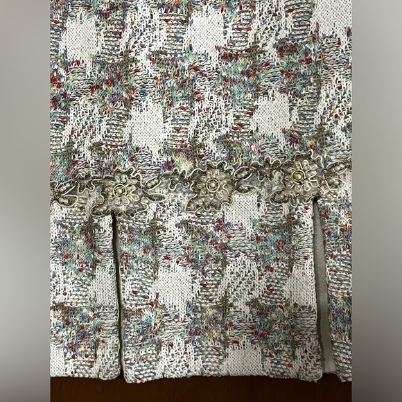 NWT Vintage St John Couture Tweed Floral Bead Skirt Size 10 Neiman Marcus - Picture 4 of 12